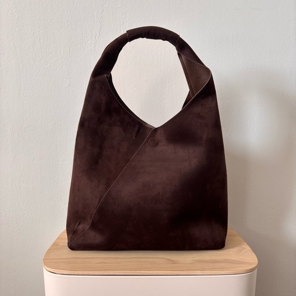 Banana Republic Handbags - Banana Republic Dark Brown Suede Shoulder Bag